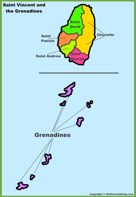 Map Of Saint Vincent And The Grenadines